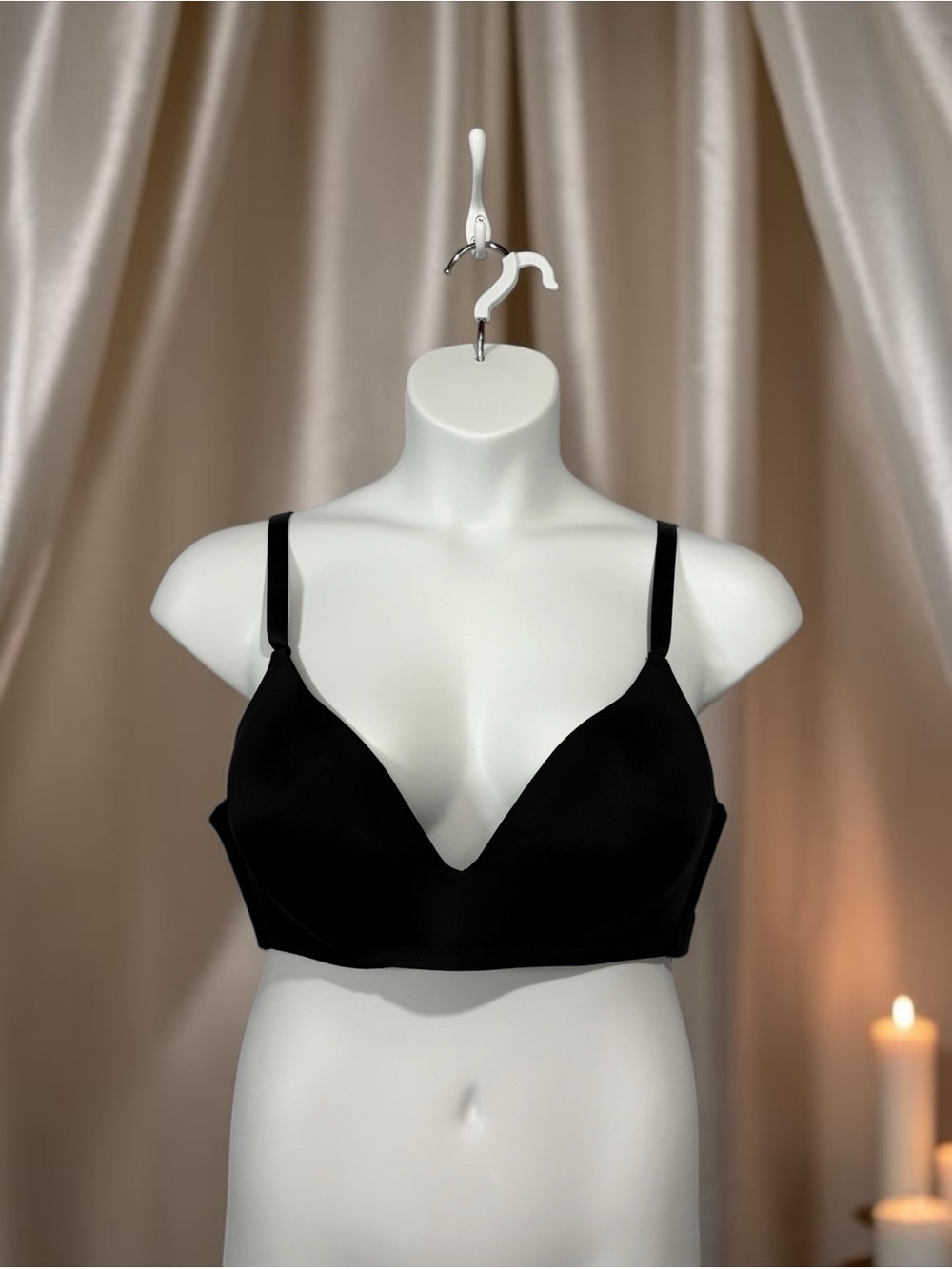 NEW, Joe Fresh, 42DD, Black Wireless Padded Bra Plus Size